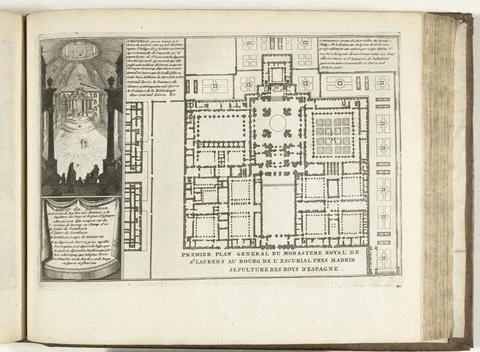 RECORD DATE NOT STATED  Map of the Escorial, 1726, 1726 print Map of the E... Stock Photos