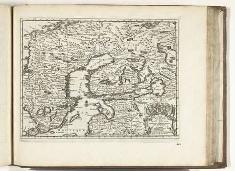 RECORD DATE NOT STATED  Map of Sweden, 1726, 1726 print Map of Sweden. Pla... Fotos Stock