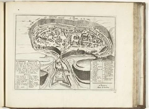 RECORD DATE NOT STATED  Map of Kamien Pomorski, 1726, 1726 print Map of th... Stock Photos