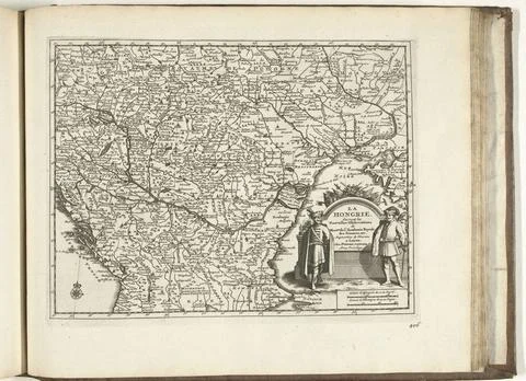 RECORD DATE NOT STATED  Map of Hungary, 1726, 1726 print Map of Hungary. P... Stock Photos