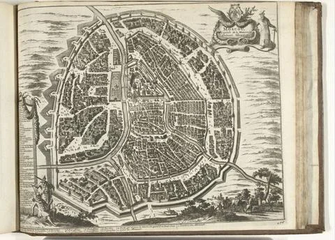 RECORD DATE NOT STATED  Map of Moscow, 1726, 1726 print Map of Moscow. Pla... Stock Photos