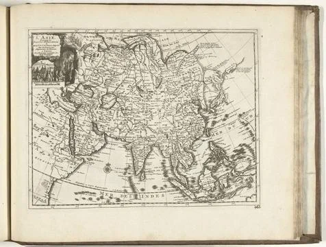 RECORD DATE NOT STATED  Map of Asia, 1726, 1726 print Map of Asia. Plate n... Fotos Stock