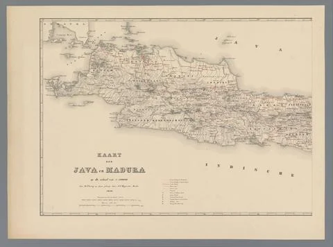 RECORD DATE NOT STATED  Map of Java and Madoera, left part, Adriaan Jan Bo... Stock Photos