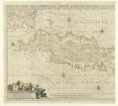RECORD DATE NOT STATED  Map of the Western part of Java, Gerard van Keulen... Stock Photos