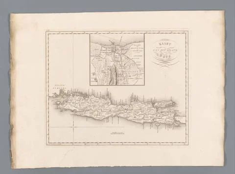 RECORD DATE NOT STATED  Map of Java with the use of Jakarta, C. van Baarse... Stock Photos