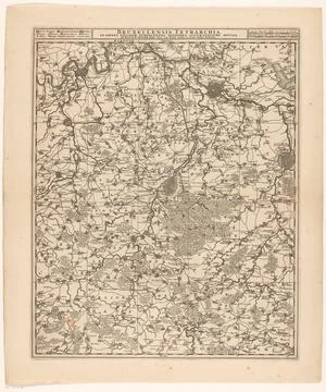 RECORD DATE NOT STATED  Map of the quarter of Brussels, part of the Duchy ... Stock Photos