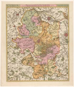 RECORD DATE NOT STATED  Map of the quarter of Brussels, part of the Duchy ... Stock Photos