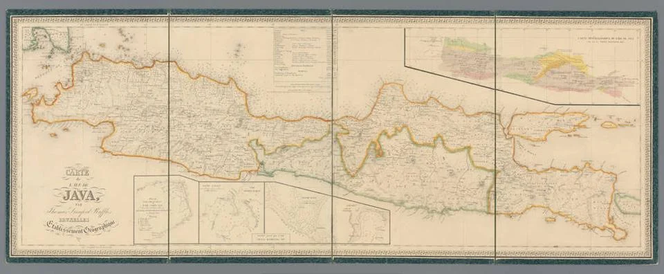 RECORD DATE NOT STATED  Map of Java, Anonymous, 1812 - 1826 print Map of J... Stock Photos