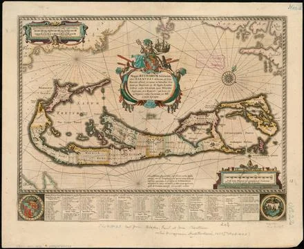 RECORD DATE NOT STATED Mappa aestivarum insularum, alias Barmudas dictarum... Stock Photos