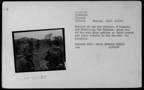 RECORD DATE NOT STATED  Marines from the 2nd Platoon, M Company, 3rd Batta... Stock Photos
