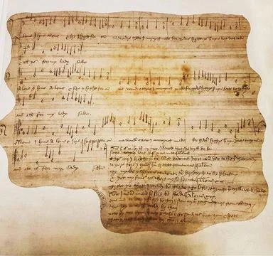 RECORD DATE NOT STATED  Medieval or Early Modern love song Document: Medie... 스톡 사진
