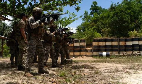 RECORD DATE NOT STATED Members of the Philippine Navy Special Operations G... Stock Photos