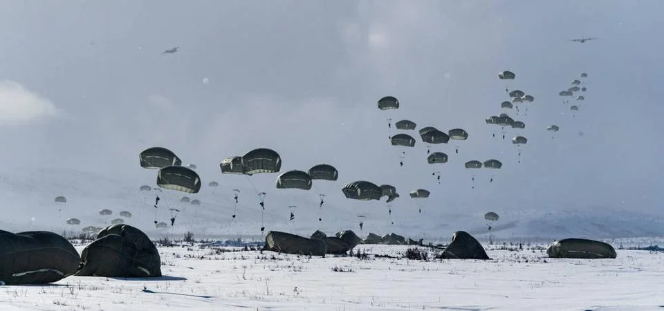 RECORD DATE NOT STATED Members of the United States Army Alaska along with... Foto stock