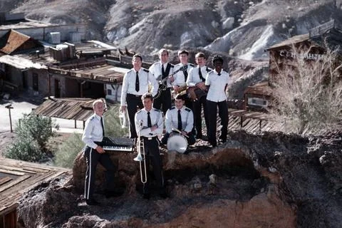 RECORD DATE NOT STATED Members of the 15th Air Force Rock Band Freeflight ... Stock Photos