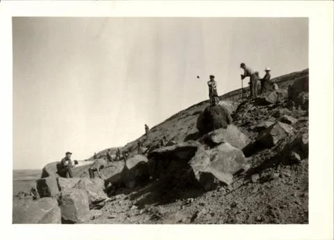 RECORD DATE NOT STATED Men Working. Original caption: Miscellaneous. 1930 ... Stock Photos