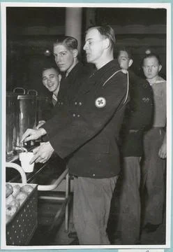 RECORD DATE NOT STATED  Men queuing for coffee.. Copyright: xpiemagsx marm... Stock Photos