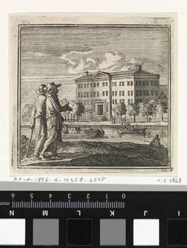RECORD DATE NOT STATED  Men look at a building across the street, Jan Luyk... Fotos de archivo