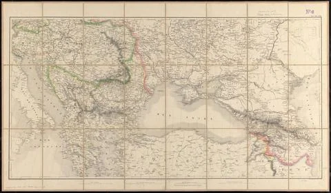 RECORD DATE NOT STATED Mer noire , Black Sea Region, Maps, Balkan Peninsul... Stock Photos