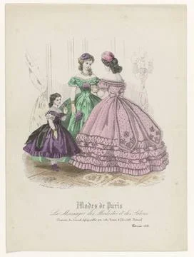 RECORD DATE NOT STATED  The Messenger of Modists and Salons, Mode de Paris... Stock-Fotos