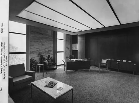 RECORD DATE NOT STATED Mexico City - Chancery Office Building - 1964, Unit... Fotos de archivo