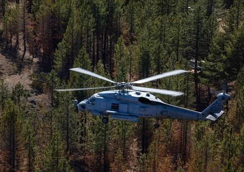 RECORD DATE NOT STATED An Mh-60R Seahawk attached to Helicopter Maritime S... Stock Photos