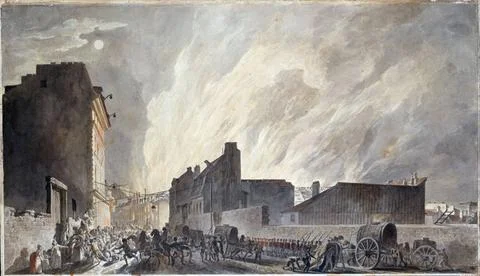 RECORD DATE NOT STATED  Miller. Fire of pleasures menus . Drawing. Paris, ... Foto stock