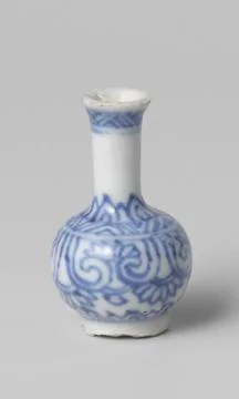 RECORD DATE NOT STATED  Miniature bottle vase with lotus scrolls, anonymou... 스톡 사진