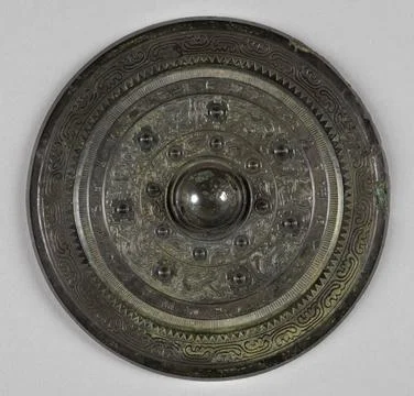 RECORD DATE NOT STATED  Mirror. Bronze. Cernuschi Museum, Asia Museum of A... Stock Photos