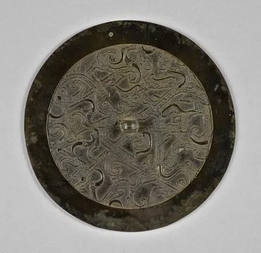 RECORD DATE NOT STATED  Mirror. Bronze. Cernuschi Museum, Asia Museum of A... Stock Photos