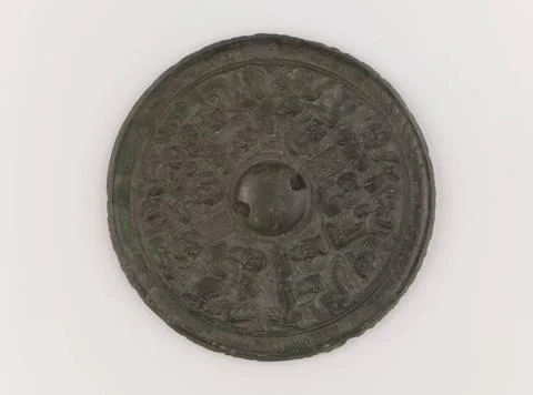 RECORD DATE NOT STATED  Mirror. Bronze, China, Han dynasty (206 BC AP.J.-C... Stock Photos