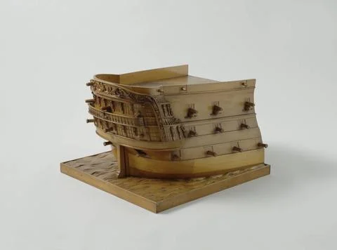 RECORD DATE NOT STATED  Model of the Stern of an 84-Gun Ship of the Line, ... Foto stock