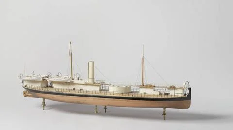RECORD DATE NOT STATED  Model of an Ironclad Monitor, Laird Brothers, 1868... Stock Photos