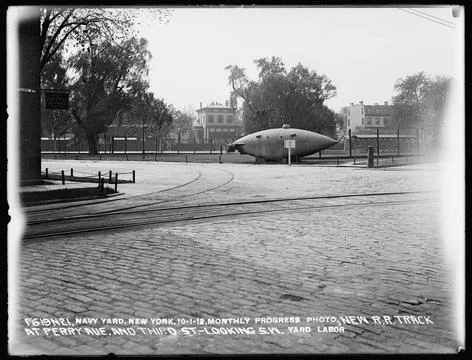 RECORD DATE NOT STATED  Monthly Progress Photo, New Railroad Track at Perr... Foto stock