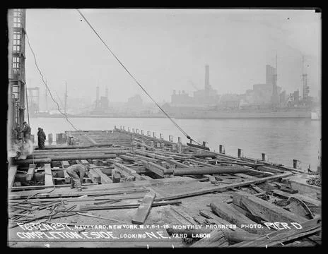 RECORD DATE NOT STATED  Monthly Progress Photo, Pier D Completion, East Si... Stock Photos
