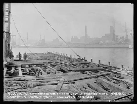 RECORD DATE NOT STATED  Monthly Progress Photo, Pier D Completion, East Si... Stock Photos