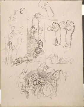 RECORD DATE NOT STATED  Moritz von Schwind Sketches of the Munich picture ... Stock Photos