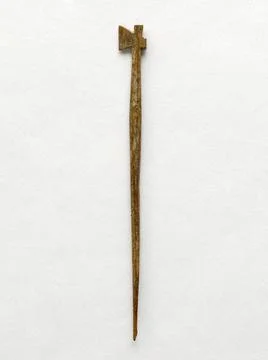 RECORD DATE NOT STATED  Mortise head epingle. Gallo-Roman time. Bone. Pari... 스톡 사진