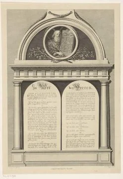 RECORD DATE NOT STATED  Moses and the Ten Commandments, Louis E.F. Garreau... Stock Photos