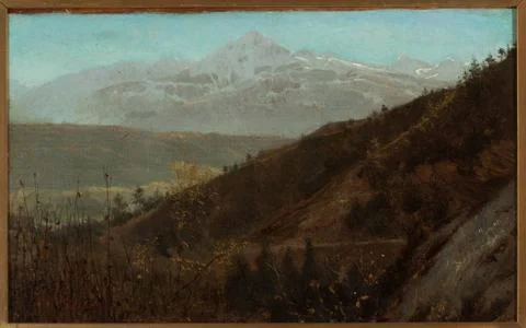 RECORD DATE NOT STATED  Mountain landscape; Alma-Tadema, Lawrence (1836-19... Stock Photos