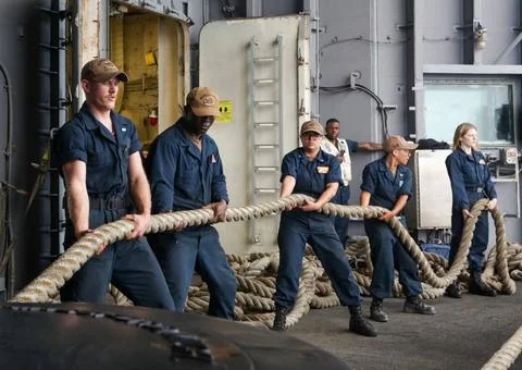 RECORD DATE NOT STATED NAVAL BASE GUAM (March 2, 2022) Sailors handle line... Photos