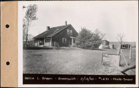 RECORD DATE NOT STATED Nellie L. Green, house, etc., Greenwich, Mass., May... Stock Photos