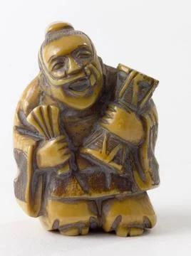 RECORD DATE NOT STATED  Netsuke. Shinto dancer. Japan. Ivory. Paris, Cernu... Stock Photos