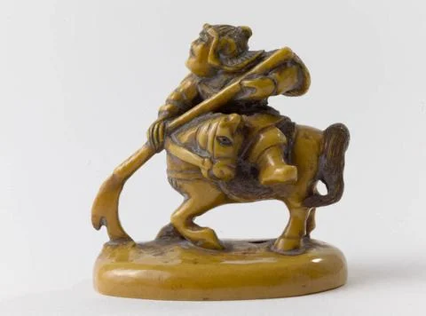 RECORD DATE NOT STATED  Netsuke. Chinese God of War. Japan. Ivory. Paris, ... 스톡 사진