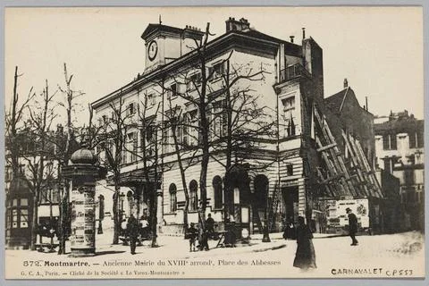 RECORD DATE NOT STATED  Neurdein Freres, 694 Paris. Rue des Abbesses (regi... 스톡 사진