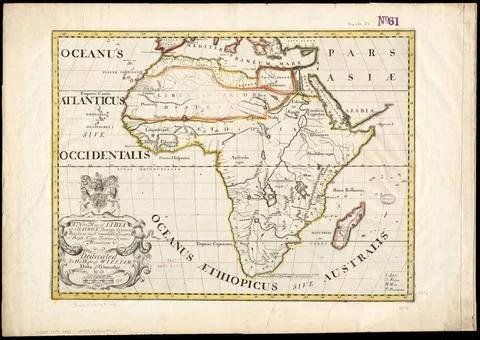 RECORD DATE NOT STATED A new map of Libya or old Africk shewing its genera... Foto stock