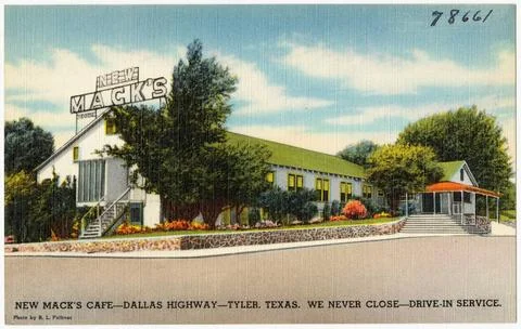 RECORD DATE NOT STATED New Mack s CafÃ -- Dallas Highway -- Tyler, Texas. .. Stock Photos