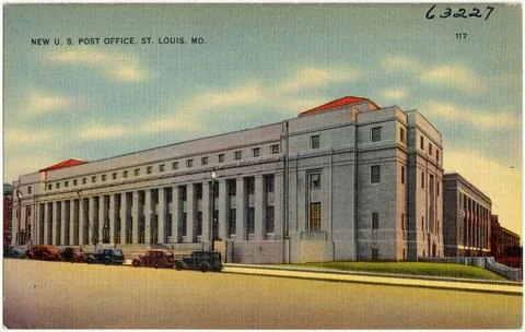 RECORD DATE NOT STATED New U.S. Post Office, St. Louis, Mo. , Post offices... Stock Photos