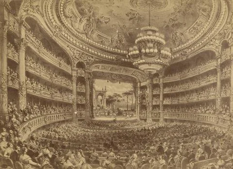 RECORD DATE NOT STATED The New Opera House, Paris. Unknown maker, French C... Stock Photos