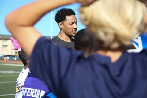 RECORD DATE NOT STATED  NFL football player Camryn Bynum, a safety with th... Foto stock