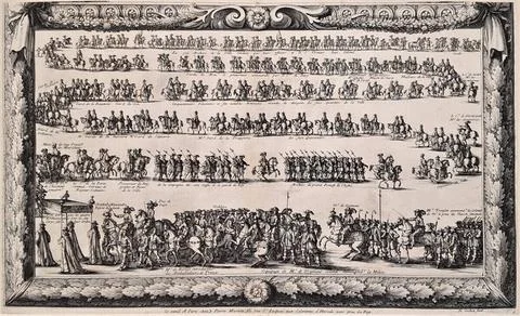 RECORD DATE NOT STATED  Nicolas Cochin (Engraver) Reception of Queen Chris... Stock-Fotos